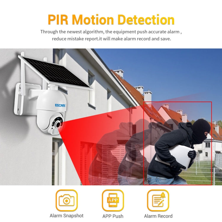 ESCAM QF450 HD 1080P 4G US Version Solar Powered IP Camera without Memory, Support Two-way Audio & PIR Motion Detection & Night Vision & TF Card, without Memory ESCAM QF450 HD 1080P 4G US Version Solar Powered IP Camera without Memory, Support Two-way Audio & PIR Motion Detection & Night Vision & TF Card, without Memory
